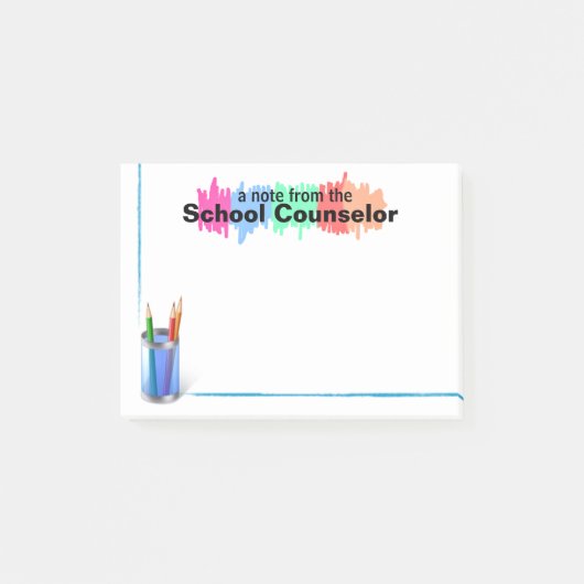 Colorful School Counselor Post-it Notes (Voorkant)