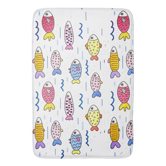 Colorful School of Fish Badmat (Voorkant Verticaal)