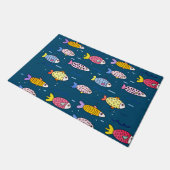Colorful School of Fish Deurmat (Schuin)