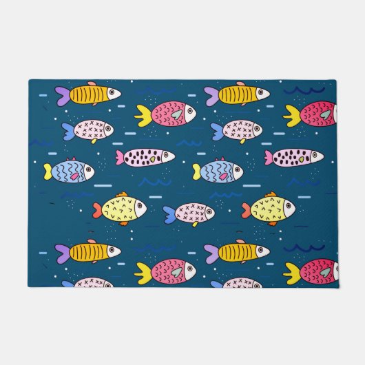 Colorful School of Fish Deurmat (Voorkant)