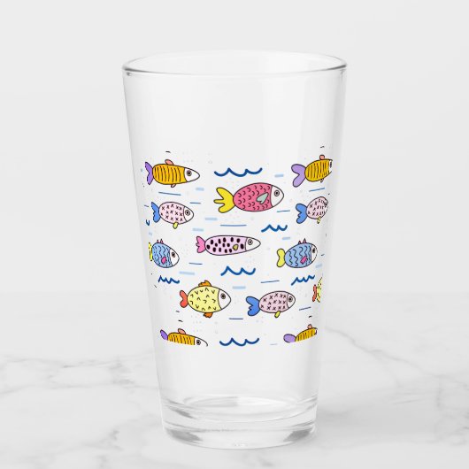 Colorful School of Fish Glas (Voorkant)