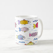 Colorful School of Fish Koffiemok (Voorkant rechts)