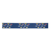 Colorful School of Fish Satin Ribbon Satijnen Lint (Voorkant)