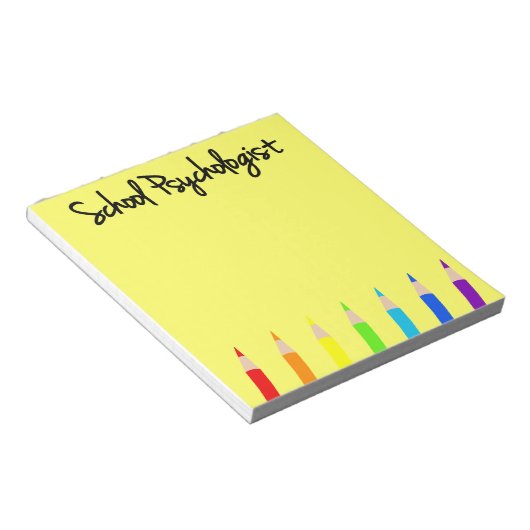 Colorful School Psycholoog Notitieblok (Schuin)
