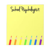Colorful School Psycholoog Notitieblok (Voorkant)