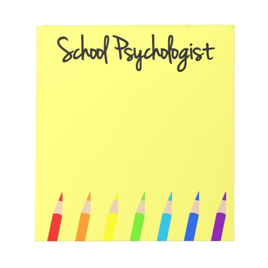 Colorful School Psycholoog Notitieblok (Voorkant)