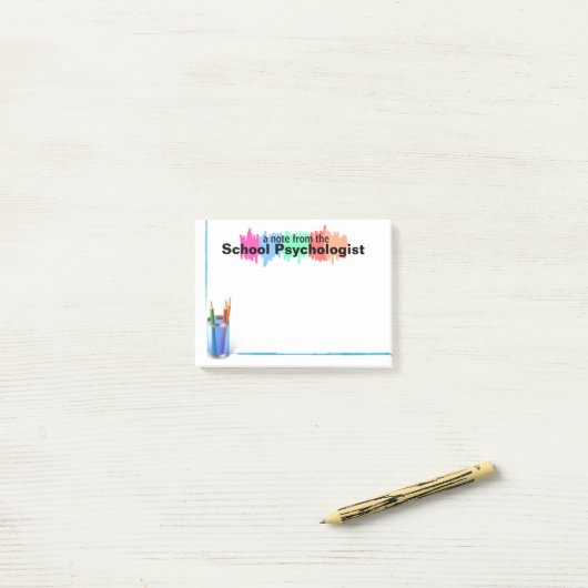 Colorful School Psycholoog Sticky Notes (Op bureau)