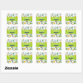 Colorful School Science Pattern Persoonlijk Squar Vierkante Sticker (Vel)