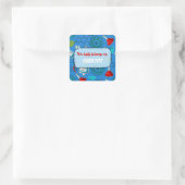 Colorful School Science Pattern Persoonlijk Squar Vierkante Sticker (Tas)