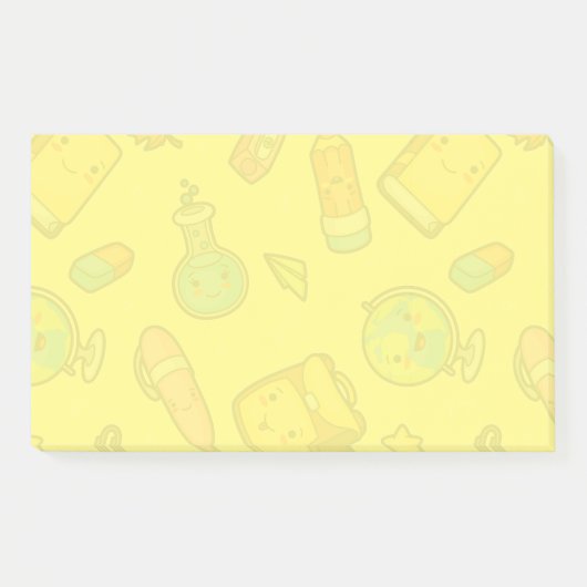 Colorful School Supplies Patroon Post-it® Notes (Voorkant)