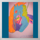  Colorful Sci-fi Fantasy Female Creature  Poster (Voorkant)