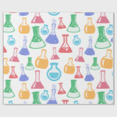 Colorful Science / Chemistry Pattern Cadeaupapier (Vlak)