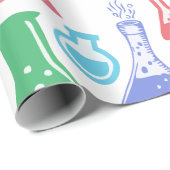 Colorful Science / Chemistry Pattern Cadeaupapier (Rol Hoek)