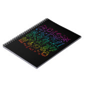 Colorful Science Symbols Chemistry Physics Notitieboek (Linkerzijde)