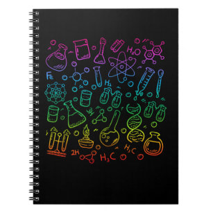 Colorful Science Symbols Chemistry Physics Notitieboek