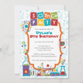 Colorful Science - Uitnodiging van de partij (Voorkant)