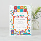 Colorful Science - Uitnodiging van de partij (Staand voorkant)
