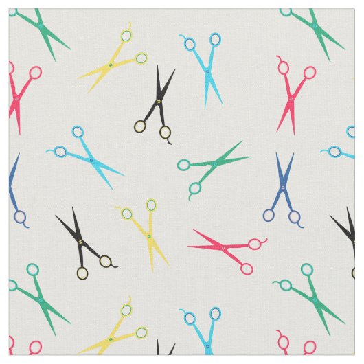 Colorful Scissor Pattern Stof (Close Up)