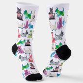 Colorful Scottie Socks Sokken (Gebogen)