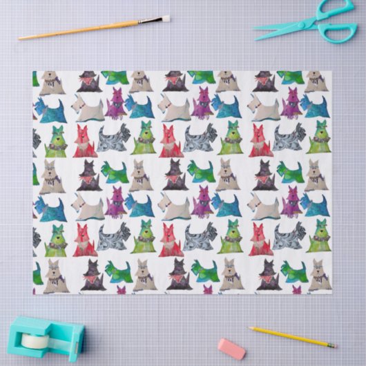 Colorful Scotties Tissuepapier (Craft)