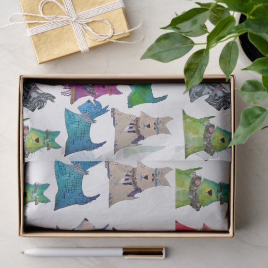 Colorful Scotties Tissuepapier (Geschenk)