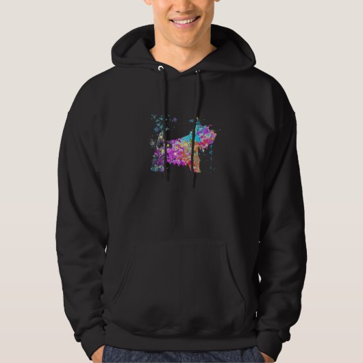 Colorful Scottish Terrier  Dog Scottish Terriers Hoodie (Voorkant)