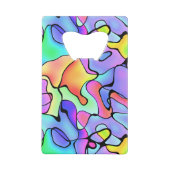 Colorful Scribbles Abstract Creditkaart Flessenopener (Achterkant)