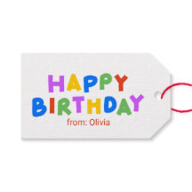 Colorful Script Happy Birthday