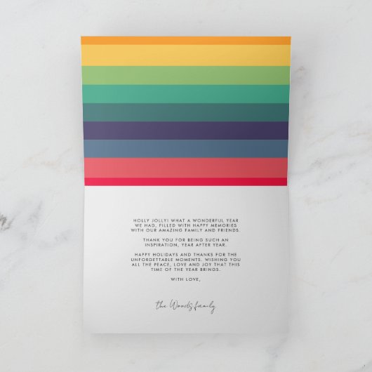 Colorful  script Happy New Year foto Kaart (Binnen)