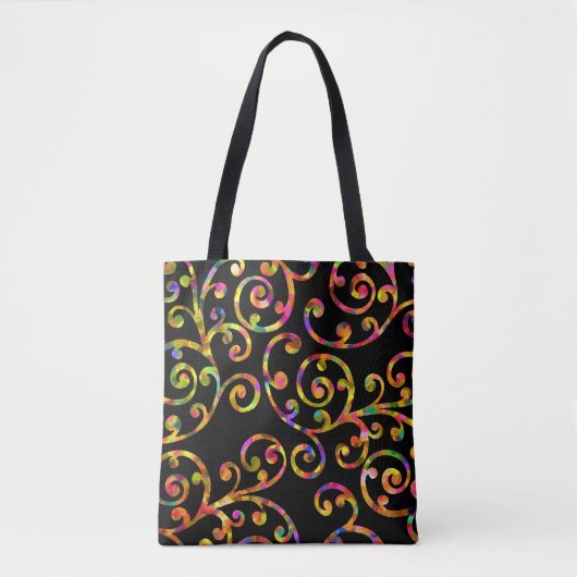 Colorful Scrolly Pattern Tote Bag (Voorkant)