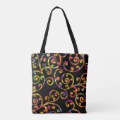 Colorful Scrolly Pattern Tote Bag (Achterkant)