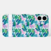 Colorful Sea Turtles Monogrammed Case-Mate iPhone Case (Achterkant (horizontaal))