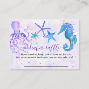 Colorful Seahorse Octopus Starfish Seaside Baby Visitekaartje