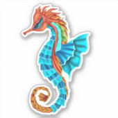 Colorful Seahorse Sticker (Voorkant)