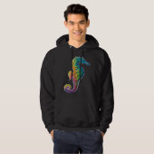 Colorful seahorse  Underwater  Diving  Aquarists Hoodie (Voorkant volledig)