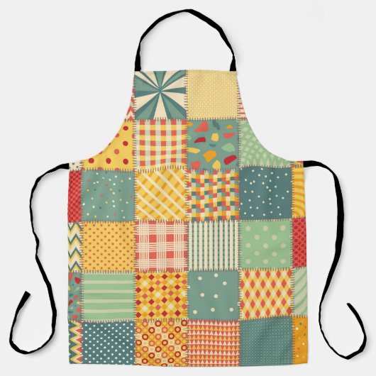 Colorful seamless patchwork pattern with abstract schort (Voorkant)