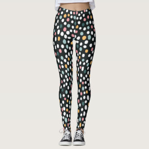 Colorful Seamless polka punts Pastel Pattern Leggings