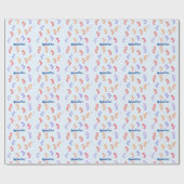 Colorful Seapaarden Patroon Cadeaupapier (Vlak)