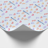 Colorful Seapaarden Patroon Cadeaupapier (Hoek)