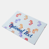 Colorful Seapaarden Patroon Deurmat (Schuin)