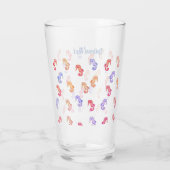 Colorful Seapaarden Patroon Glas (Achterkant)