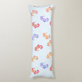Colorful Seapaarden Patroon Lichaamskussen (Achterkant (Verticaal))