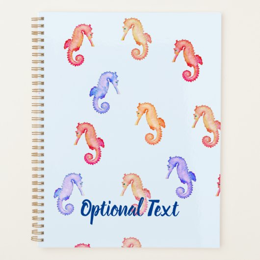 Colorful Seapaarden Patroon Planner (Voorkant)