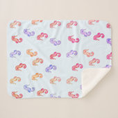 Colorful Seapaarden Patroon Sherpa Deken (Voorkant (horizontaal))