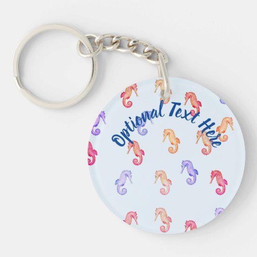 Colorful Seapaarden Patroon Sleutelhanger (Voorkant)
