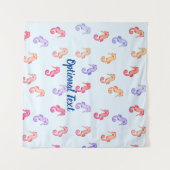 Colorful Seapaarden Pattern Tapestry Wandkleed (Voorkant (horizontaal))