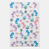 Colorful Seapaarden Theedoek (Verticaal)