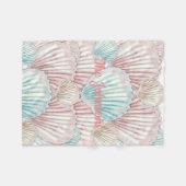 Colorful Seashell-cluster Fleece Deken (Voorkant (Horizontaal))