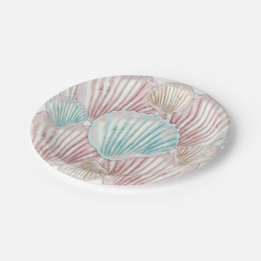 Colorful Seashell-cluster Papieren Bordje (Gekanteld)
