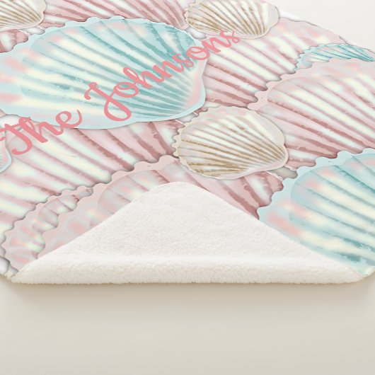 Colorful Seashell-cluster Sherpa Deken (3/4)